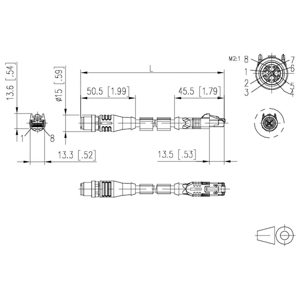 Cavo Metz Connect M12 X-Coded a RJ45 1m | High-Speed Vision Systems - 3