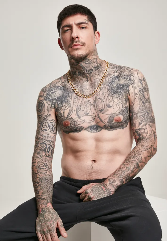 Collier style hip hop doré lourd Urban Classics pour soirée et concert