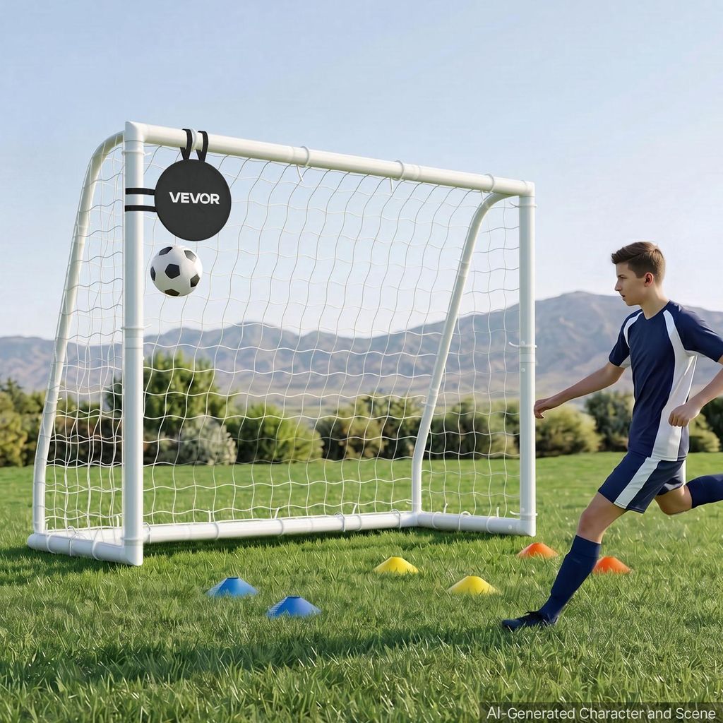 VEVOR Porta da Calcio in PVC Allenamento all'Aperto 2,44 x Immagine del prodotto 