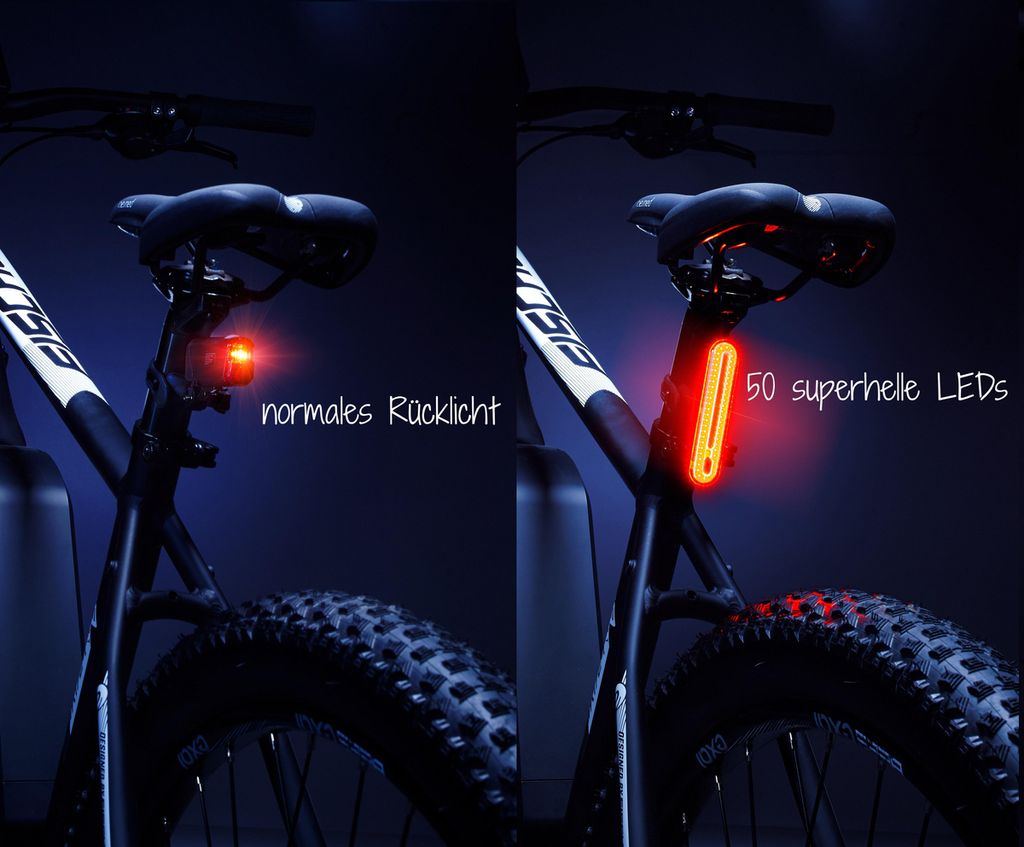 FISCHER Batterie LED/USB Rückleuchte Stab mit Produktbild 5