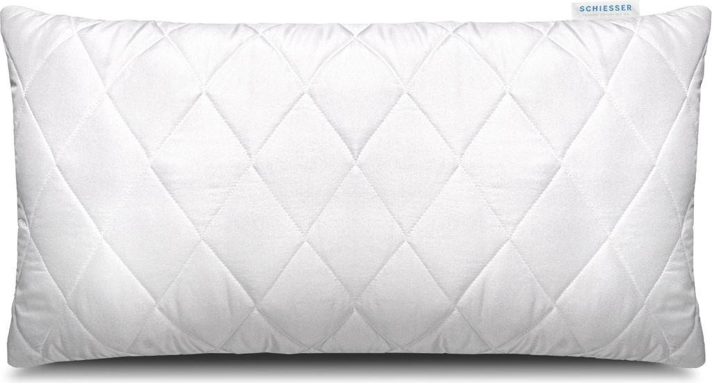 SCHIESSER Kopfkissen Hygge | höhenverstellbar mit Reißverschluss | anpassbare Füllmenge | Faserfüllung aus recyceltem Polyester | hergestellt i...