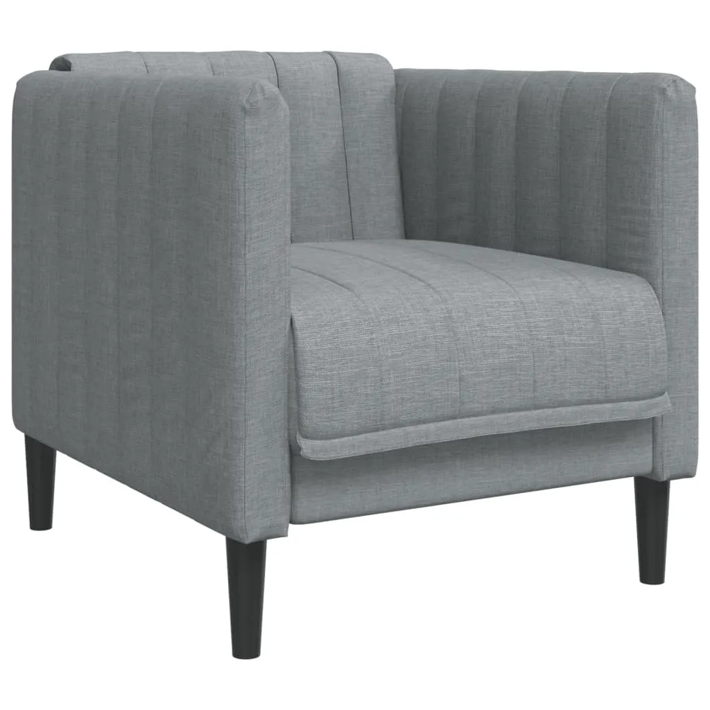 Fauteuil gris foncé tissu capitonné assise moelleuse et dossier ergonomique