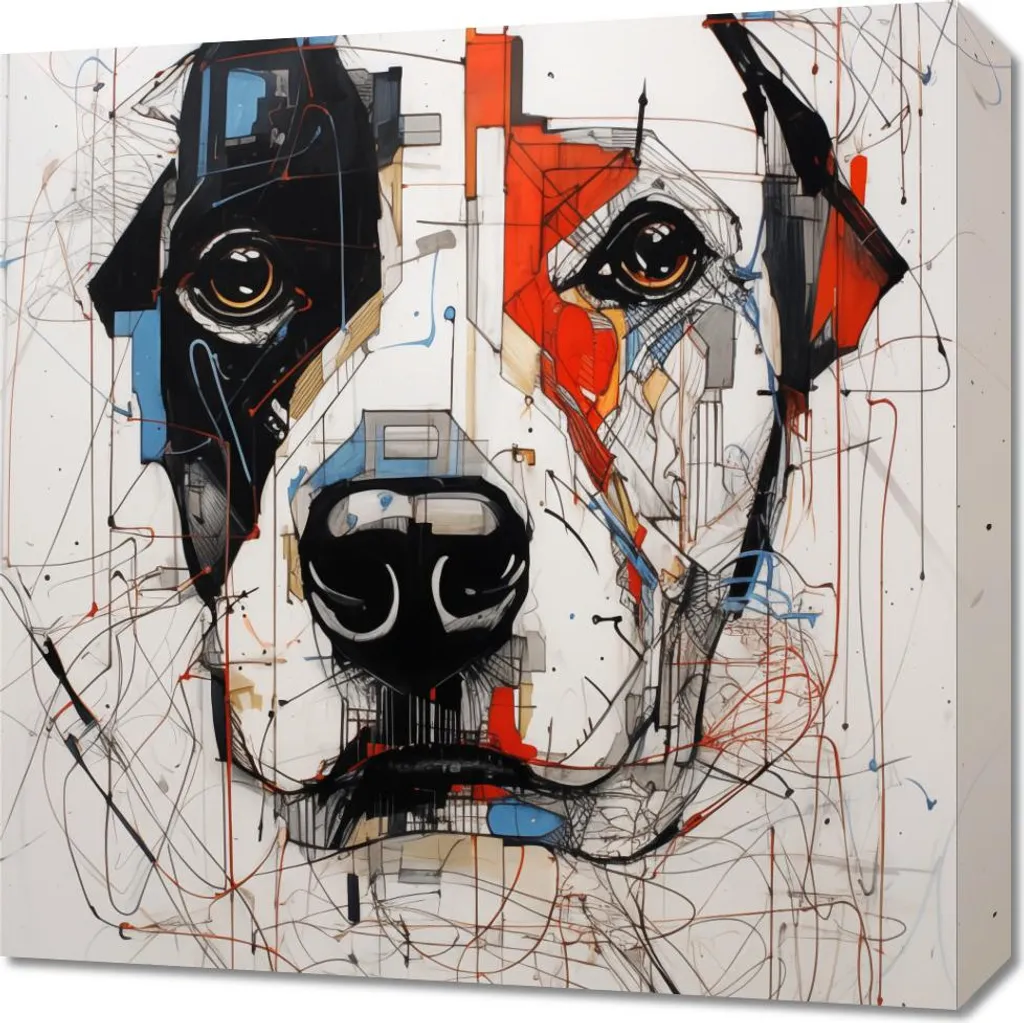 Quadro Cameretta Bambini 50x50 Cane | Decorazione Dolce