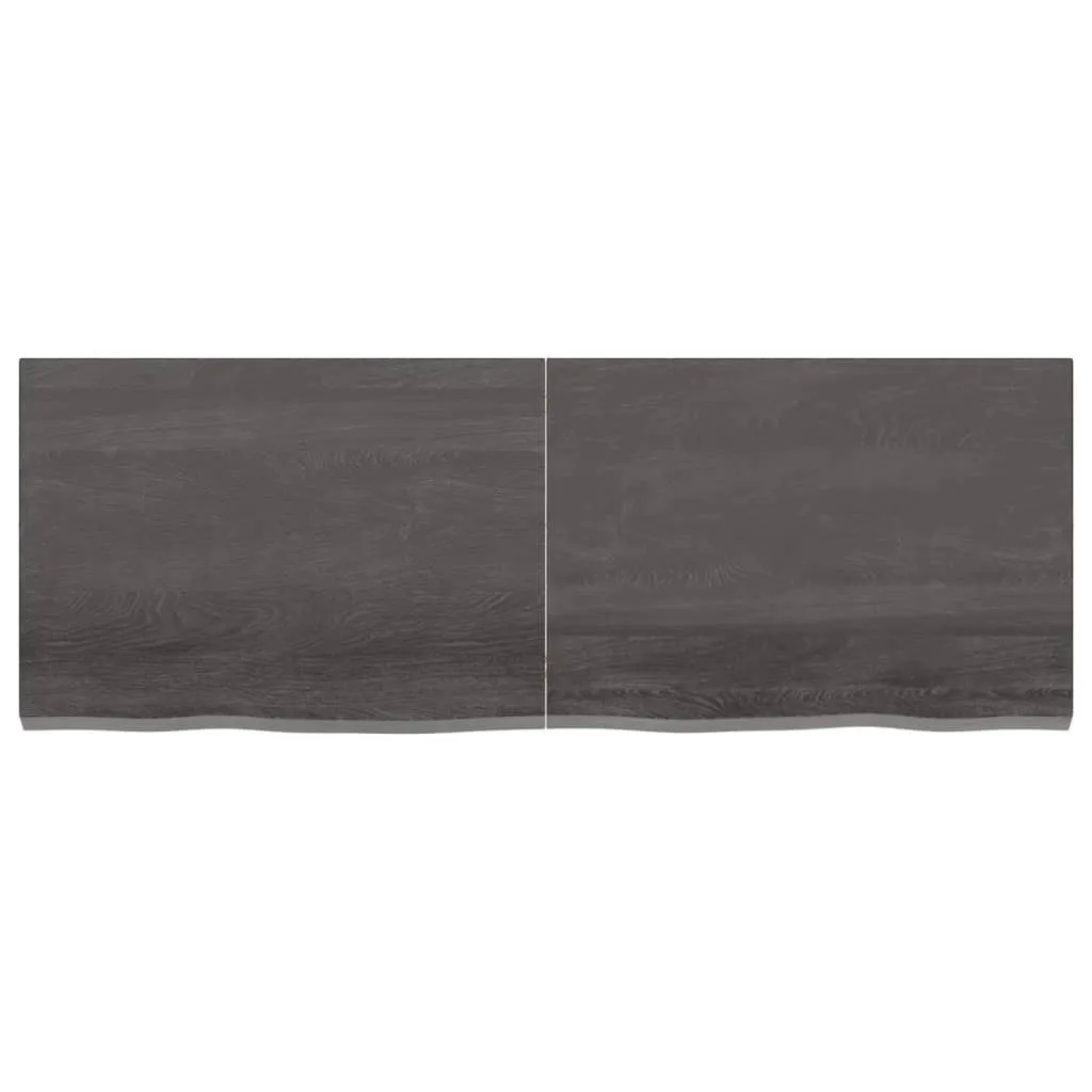 Top Scrivania Legno Massello 140x50 cm SYFAX - Rovere Marrone