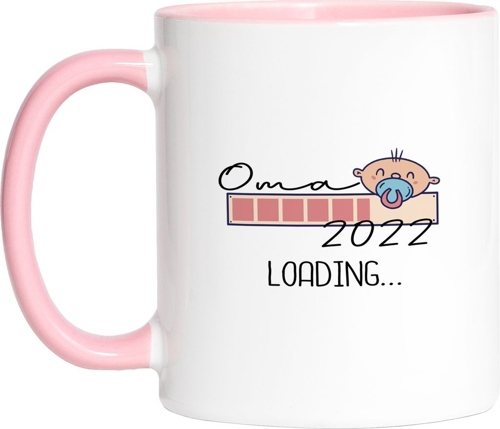 Kaffee-Tasse Oma Loading 2022 Tasse für werdende Omas Großmutter zur Geburt Enkel Enkelin Ich werde Oma Geschenk Geburt Ankündigung Schwangersch...