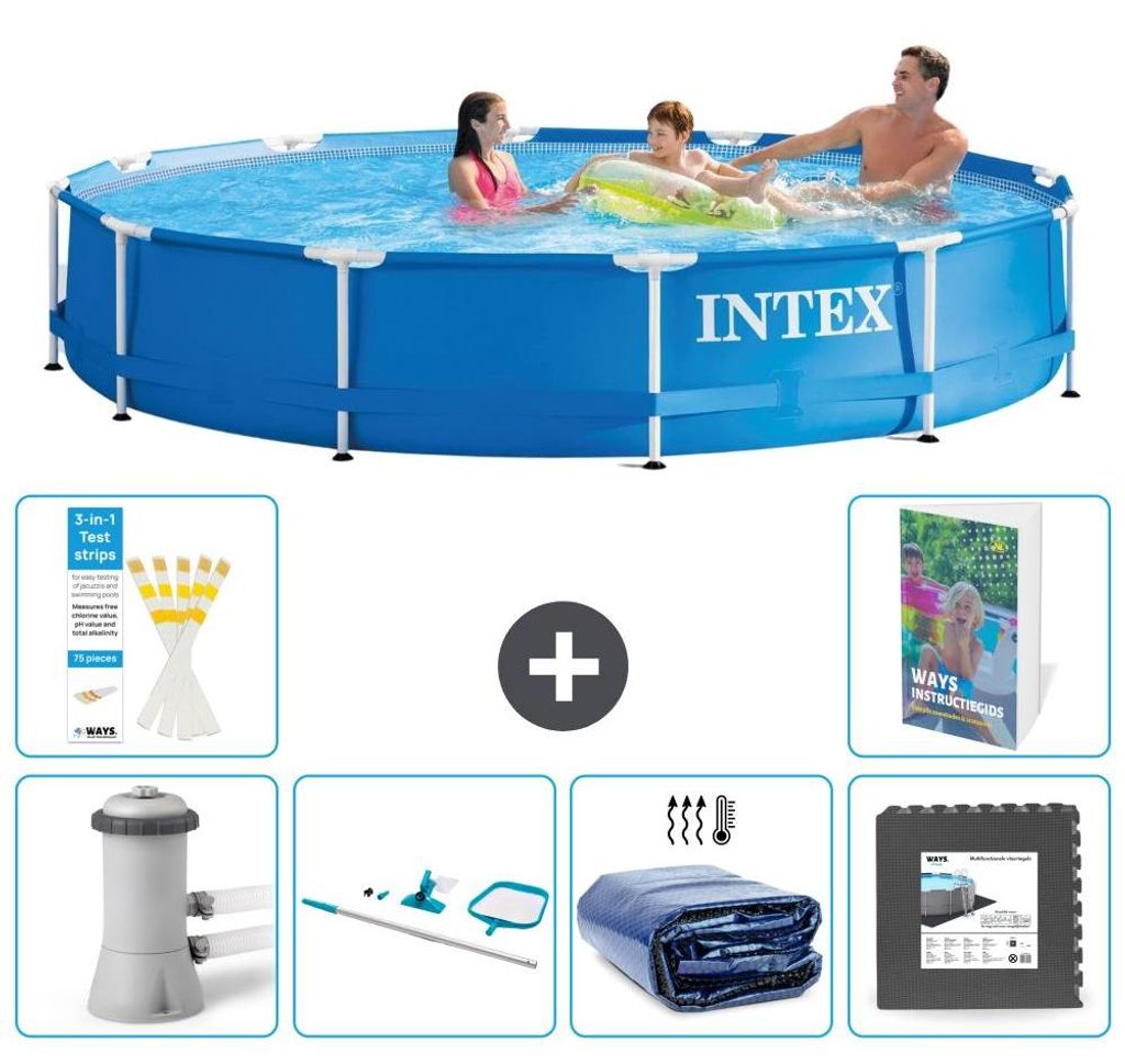 Frame Pool Rund - 366x76 cm - 7-teilig S217
