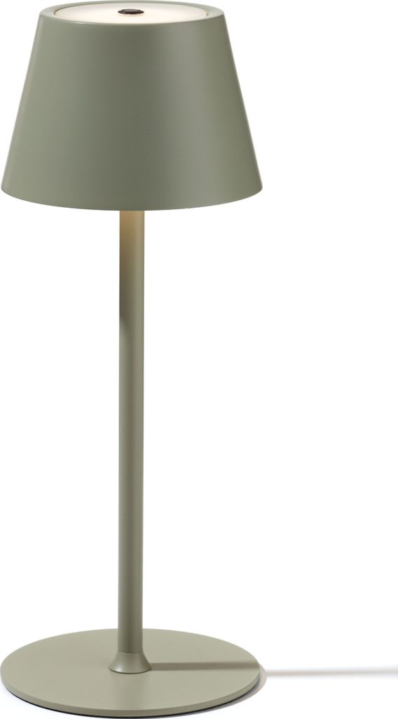 casa NOVA Tischleuchte LED AKKU DH 12x31 cm grün Tischlampe