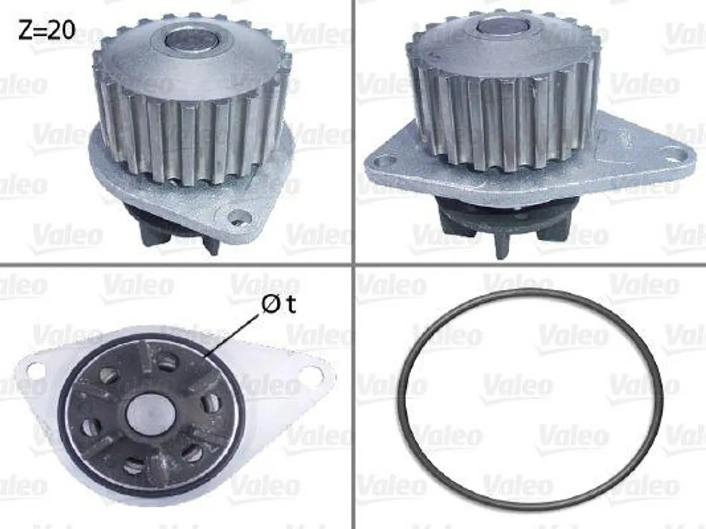 Valeo 506035 Pompe à Eau Refroidissement Moteur OE PA0057 pour Saxo C3