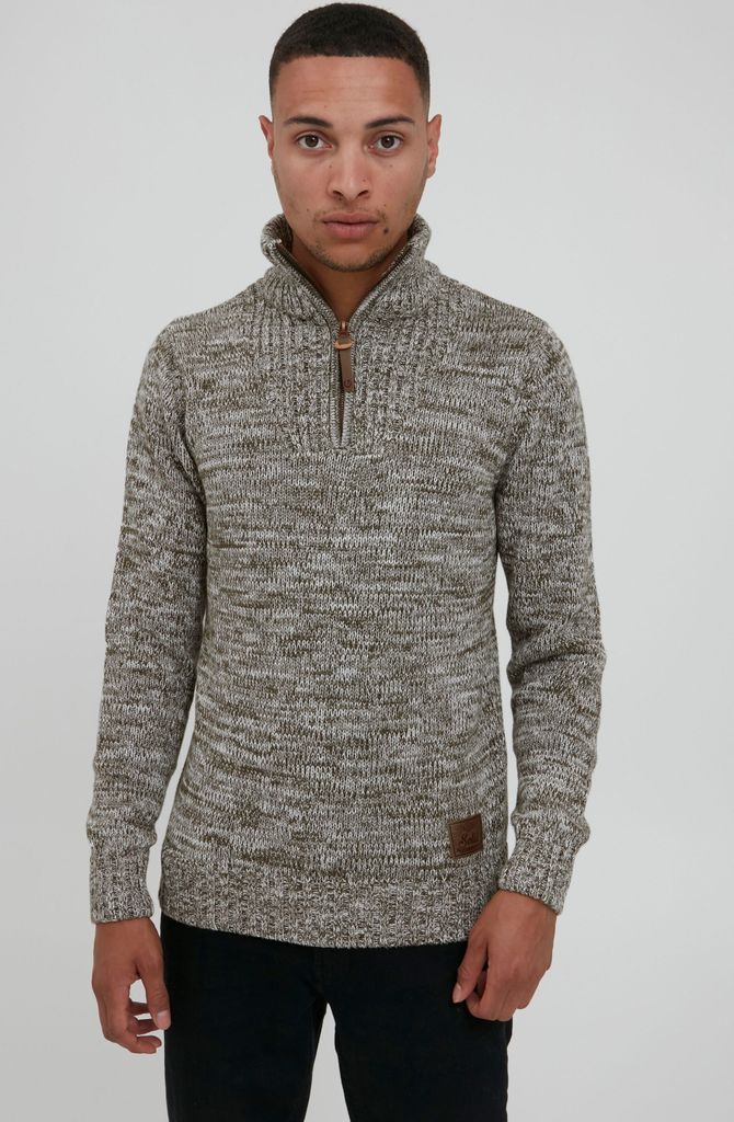 SOLID SDPhilostrate Herren Strickpullover Troyer Grobstrick Pullover mit Troyerkragen 100% Baumwolle Regular fit
