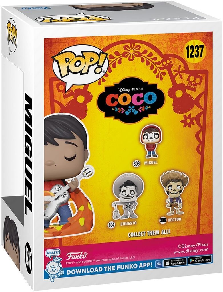  Funko Pop! Disney: Coco - Miguel (with Guitar) (Glows in The  Dark) (Special Edition) #1237 Vinyl Figure : Toys & Games