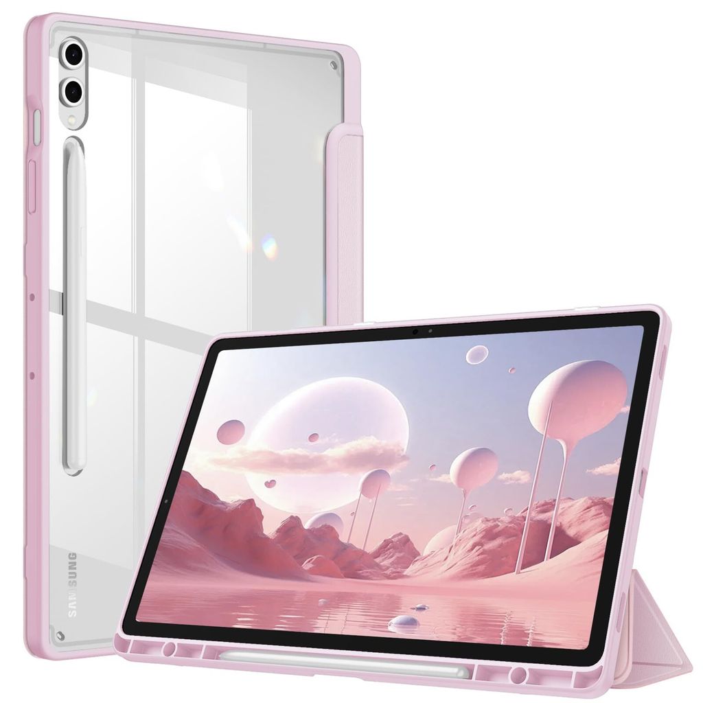 Fintie Hybrid Hülle für Samsung Galaxy Tab S10+ Plus/S9 FE+ Plus/S9+ Plus 12.4 Zoll Tablet mit Stifthalter - Stoßfeste Schutzhülle mit transpar...
