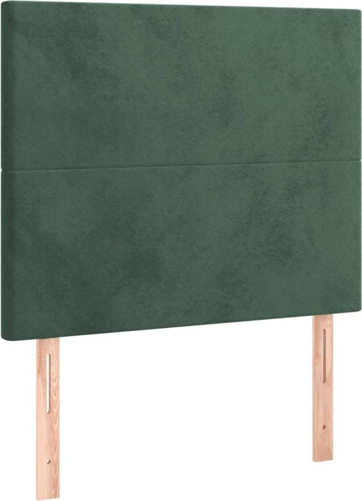 vidaXL Kopfteil Dunkelgrün 90x5x118/128 cm Samt Produktbild 