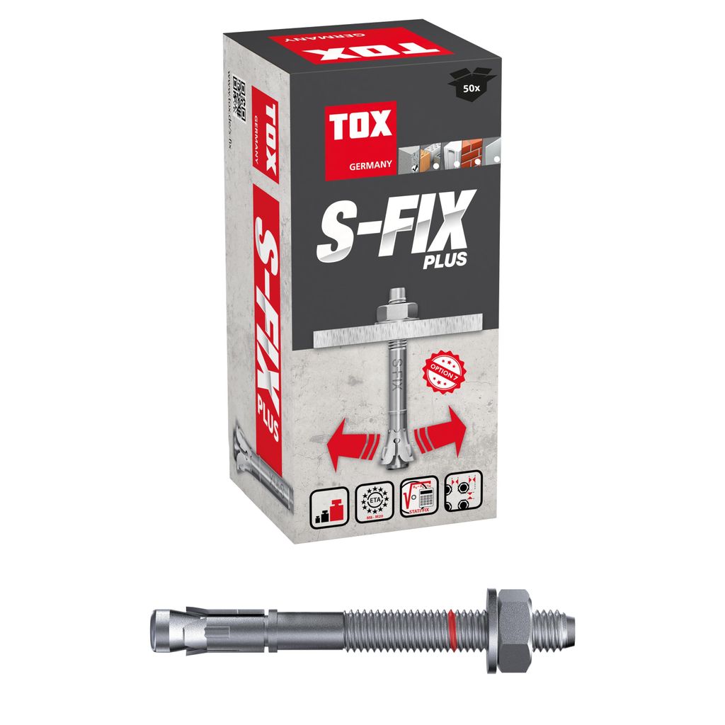 TOX Bolzenanker S-Fix Plus M10x100/20+33 mm / innen Produktbild 