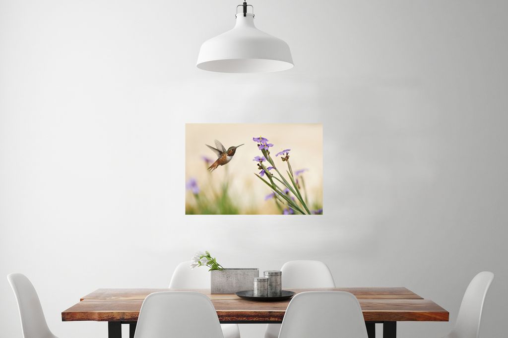 Poster Extérieur Transparent Hortensias En Fleurs - Décoration Jardin 100x100 Cm Résistante UV Et Intempéries