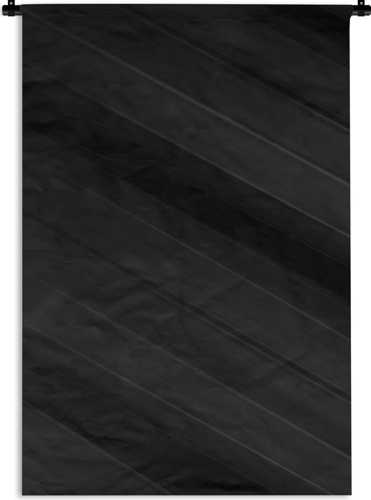 MuchoWow Wandteppich Wandbehang Schwarz - Grau - Design - Textur 90x135 cm Tapisserie Dekoration Wandtuch - Baumwolle - Wandskulptur