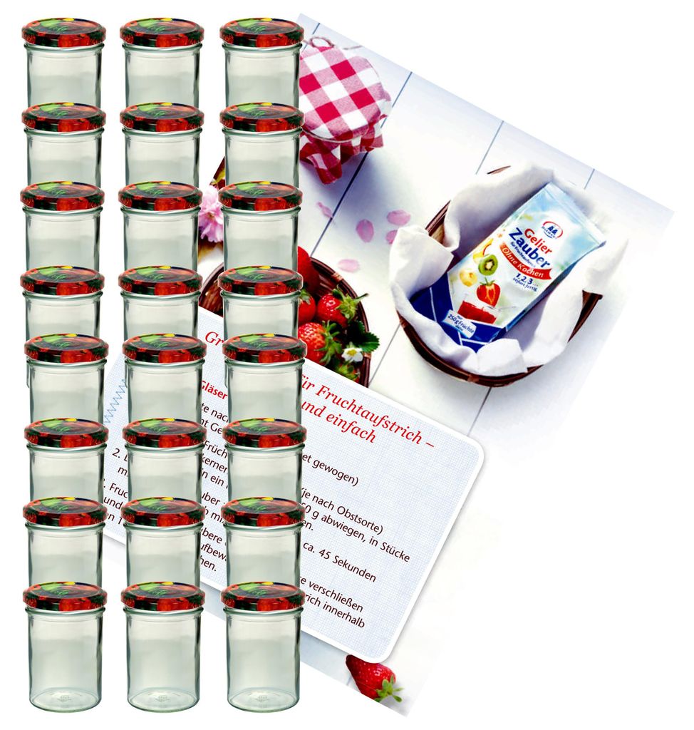 24er Set Sturzglas 435 ml Marmeladenglas Einmachglas Produktbild 