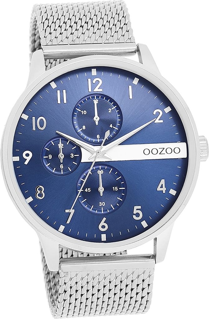 Oozoo Metall Herren Uhr Analog Quarzuhr Armband silber Timepieces D2UOC11300