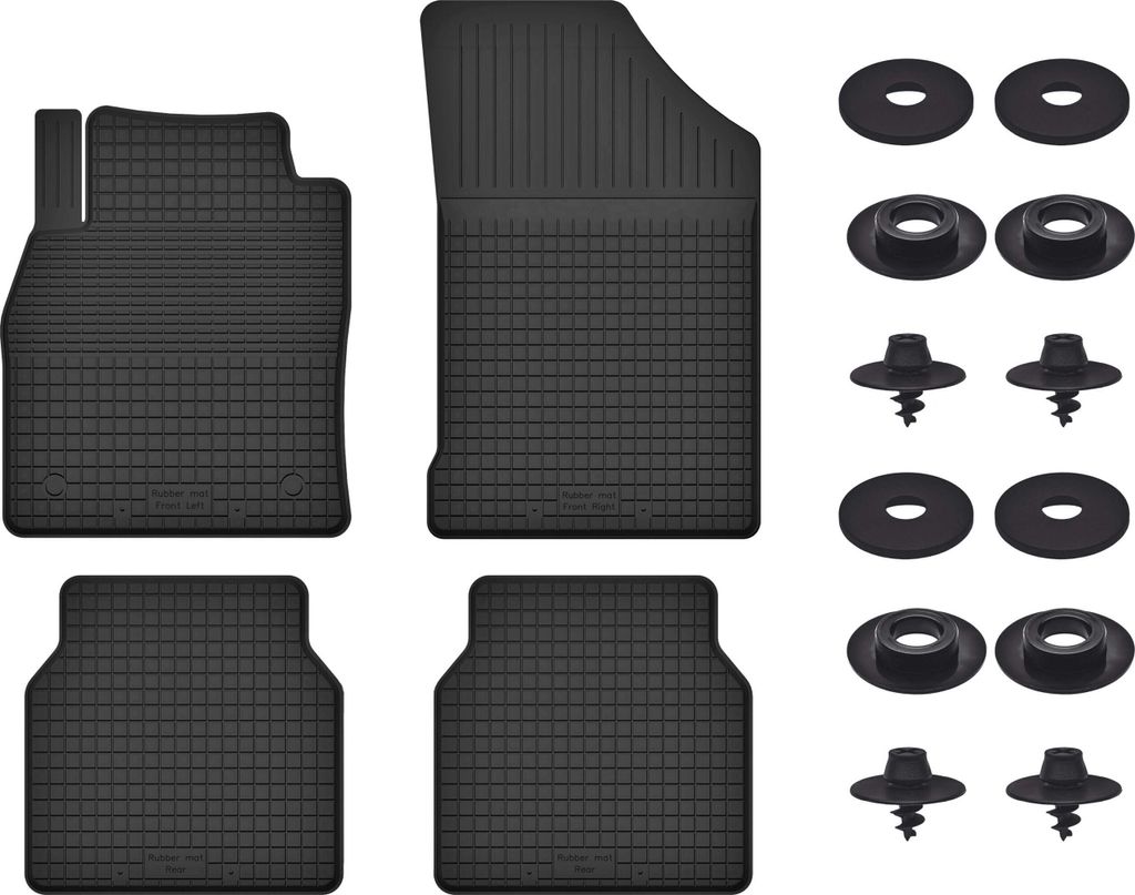 Gummimatten Mit Stoppern Für: Volvo V60 Ii (2018-) Schwarz Set