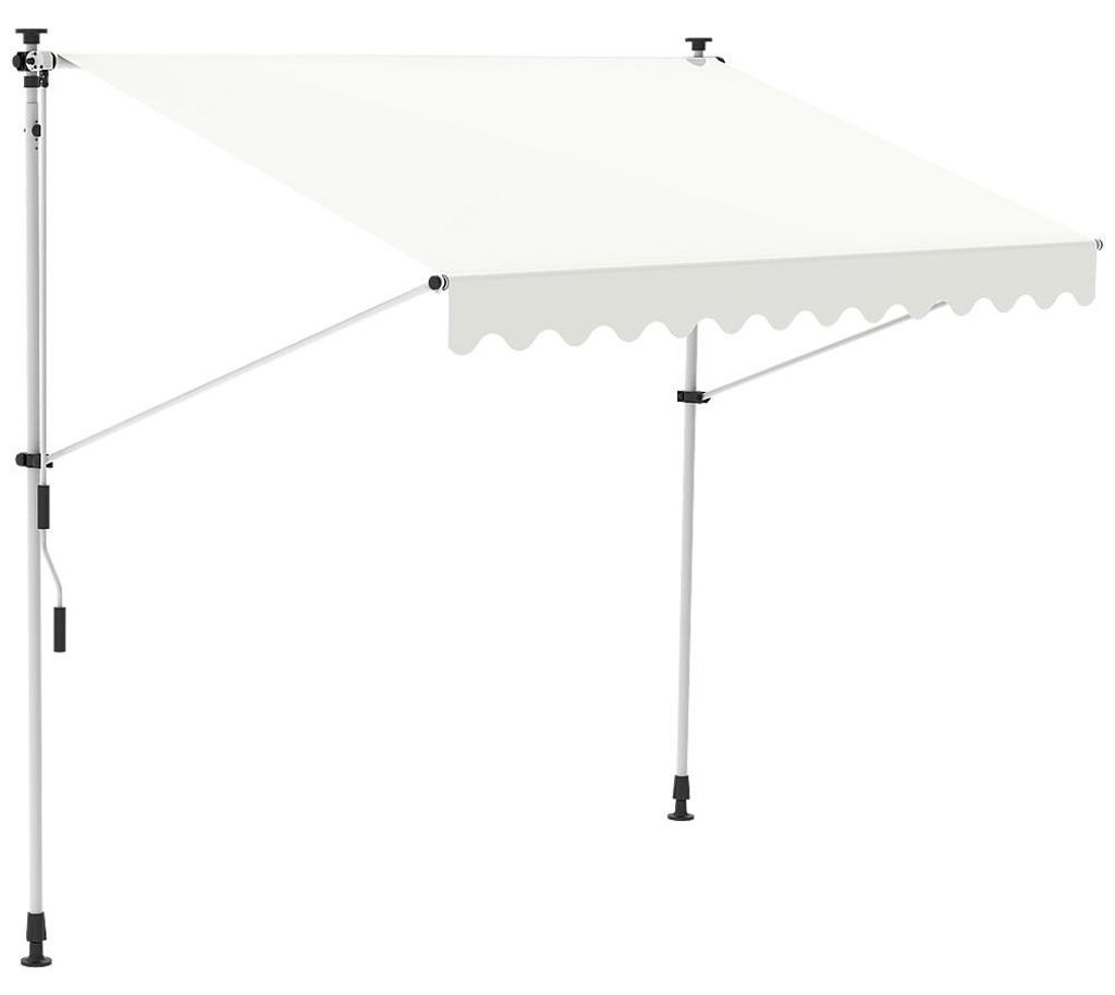 Klemmmarkise 250cm Balkon Sonnenschutz Creme Sonnensegel Produktbild 