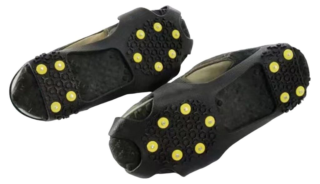 1 Paar Steigeisen mit 5/10 Spikes für Damen und Herren, geeignet für Winterwanderungen auf Eis und Schnee. Rutschfeste Spikes für Schuhe und Sti...
