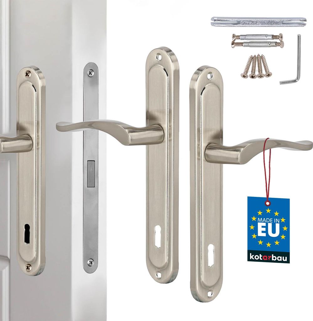 KOTARBAU Türgriff Innentüren BB Türklinke 90 mm Satin Türgriffe Langschild Türdrückergarnitur Zimmertürschloss Türbeschlag für Innentü...
