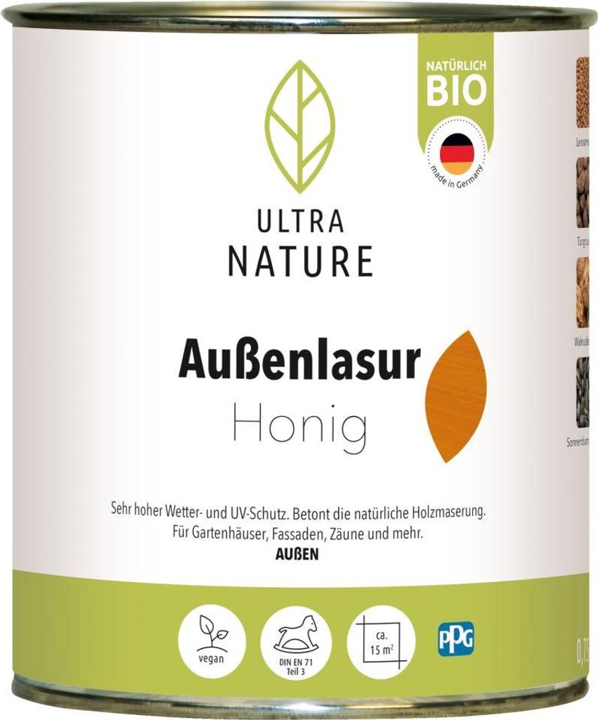 Ultra Nature Außenlasur 750 ml honig