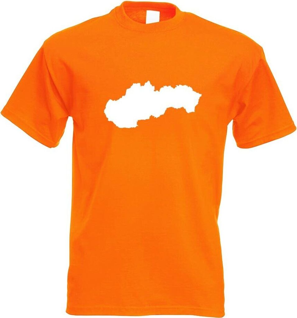 Kiwistar - T-Shirt - orange - Slowakei Umriss Kontur Herren Funshirt Bedruckt Design Sprüche Spruch Motive - mit Motiv Bedruckt - Funshirt Design ...