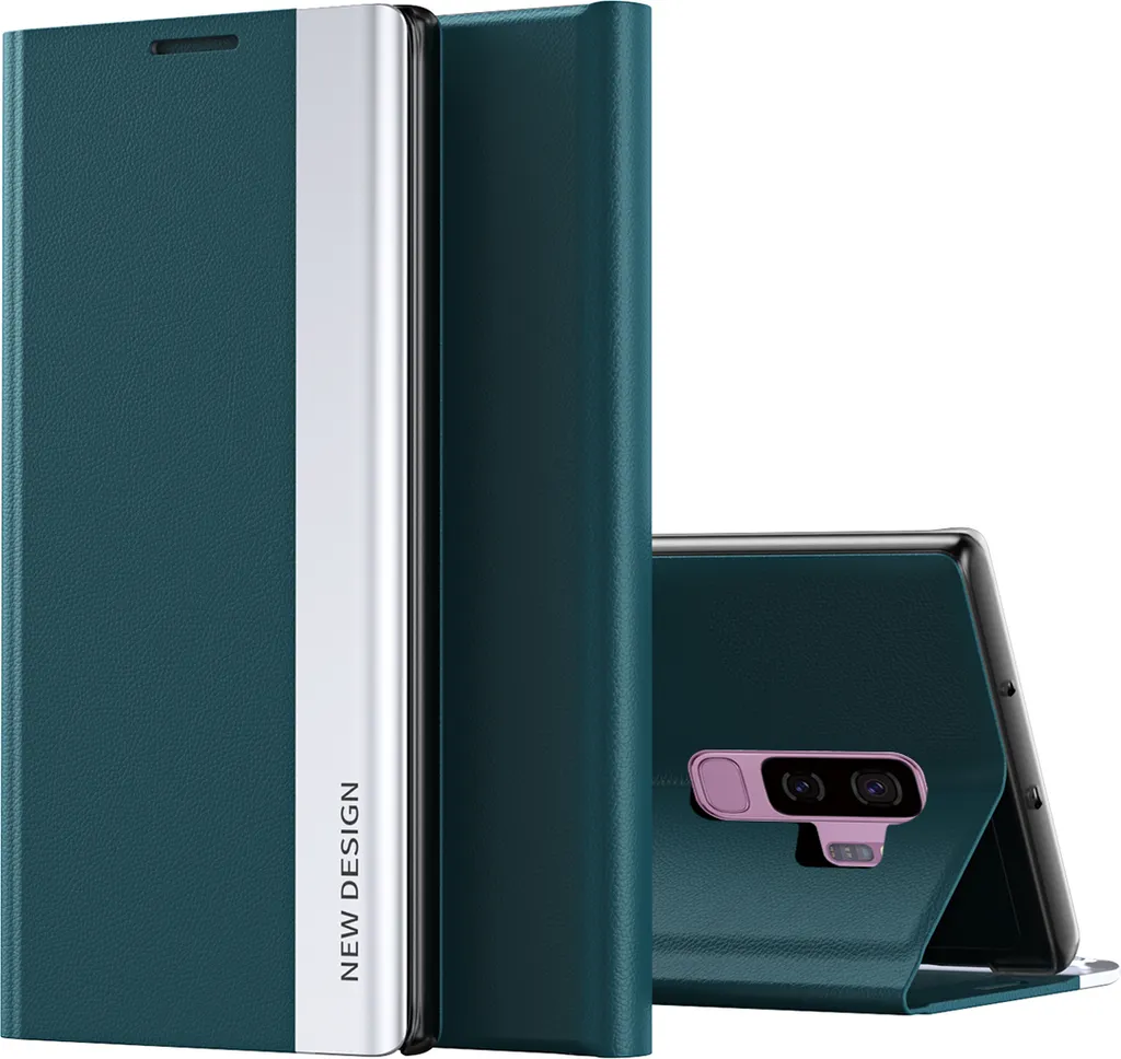 Cover Galaxy S9 Plus Portafoglio | LaimTop Pelle Verde Magnetica