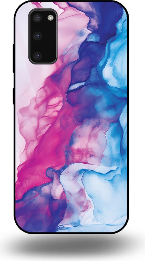 Smartphonica Telefon Fall geeignet für Samsung Galaxy S20 mit rosa blau Marmor Print - TPU Backcover Fall Rose blau Marmor Design