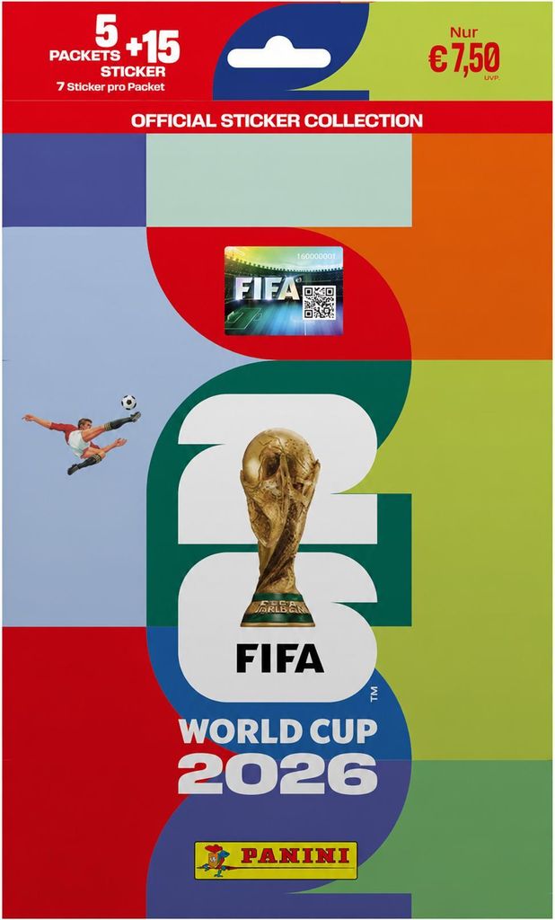 Panini FIFA World Cup 2026 Sticker - Multipack (5 Sticker Packs & extra) Fußball Weltmeisterschaft