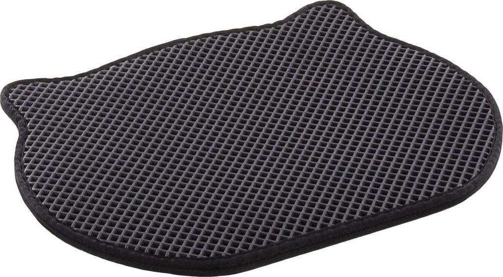 Flamingo Vorleger für Katzentoiletten Matz schwarz, Maße: 50 x 40 cm