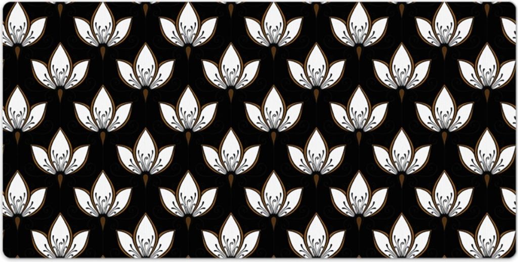 Schreibtischunterlage - 90x45 cm - Mauspad - Tischunterlage - Elegante Lilien