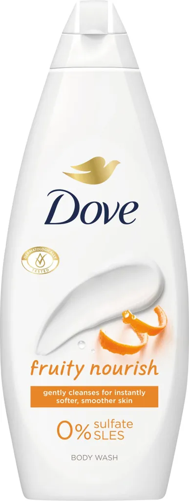 Dove Gel Douche Fruity Nourishment 720 ml Contre la Peau Sèche et Terne