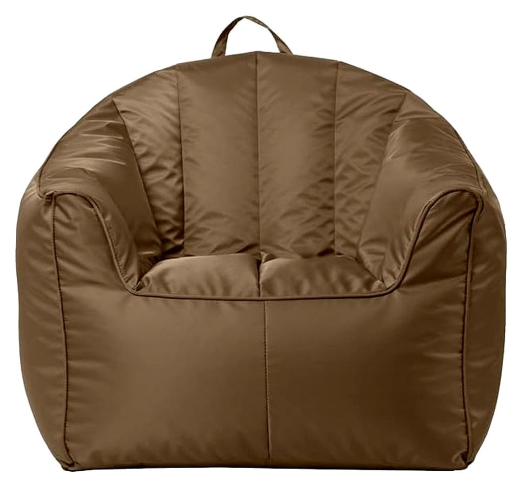 Sitzsackbezug aus Nylon (ohne Füllmaterial), waschbar, Loungesessel, Couch, Pouf, Sofa für Erwachsene, Wohnzimmer, Schlafzimmer (Khaki, 100 * 85 ...