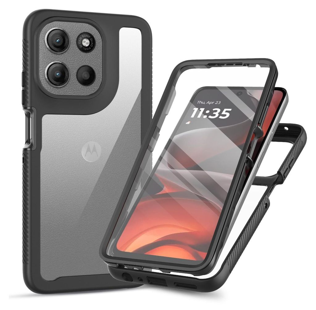 360 Grad Hülle mit eingebautem Displayschutz für Motorola Moto G56 Handyhülle Bumper