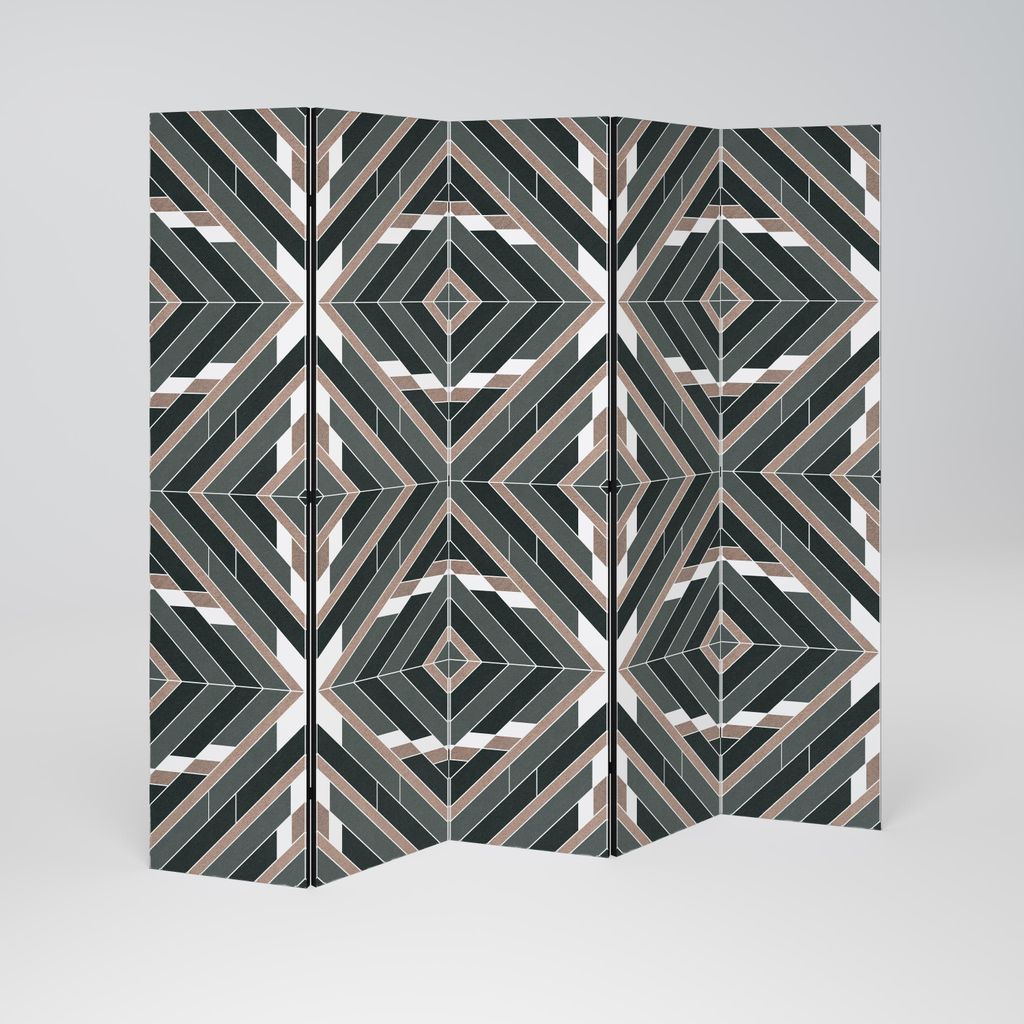 SpaceRebels Paravent Raumteiler - 5-teilig Raumtrenner, Druck 1-Seite - Raumtrenner - Trennwand Wohnung - Room Divider - Spanische Wand Deko Modern...