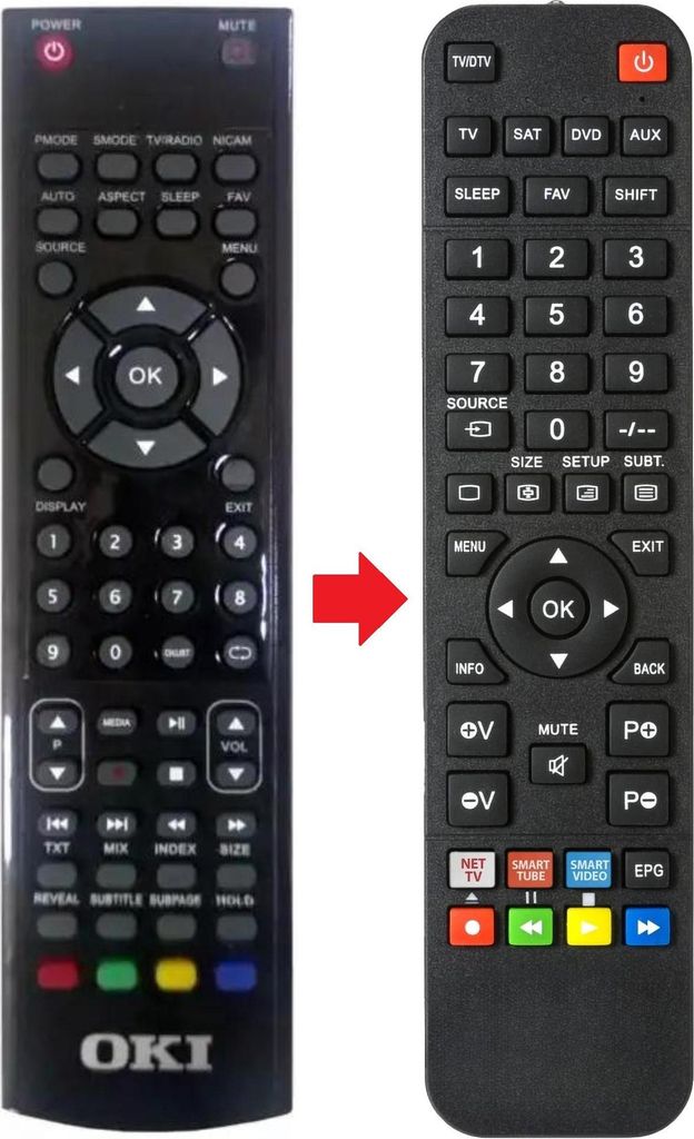 Fernbedienung geeignet für OKI B16F | B16F-LED1 | B16FLED1