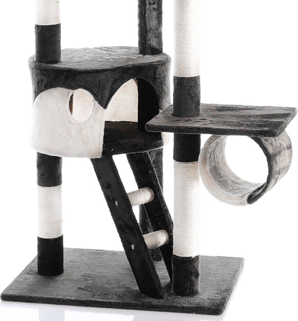 Wiltec Kratzbaum 240-260 cm schwarz/weiß, Katzenkratzbaum Produktbild 4