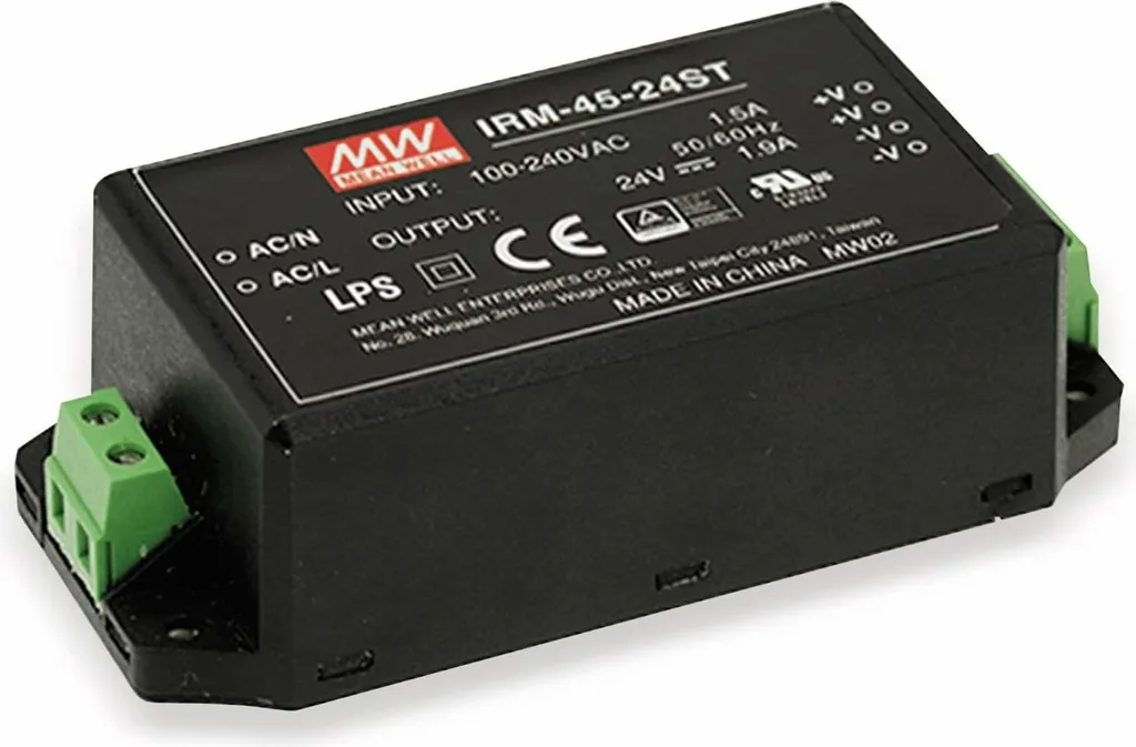 Alimentatore 5V 8A MEAN WELL IRM-45-5ST | 40W Qualità Top