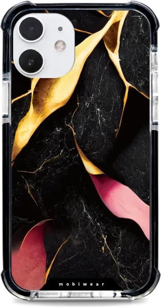 Handyhülle für iPhone 12 mit MagSafe, Mobiwear Elite Bumper, Vergoldetes Erz