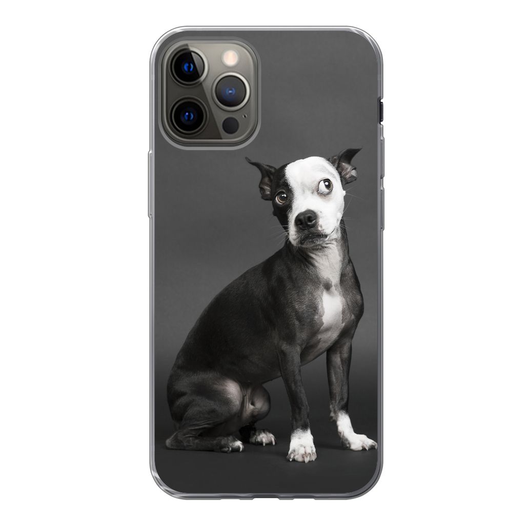 MuchoWow Handyhülle Schutzhülle Hülle für iPhone 13 Pro Hund - Spot - Porträt Silikon Softcase Handy Hülle
