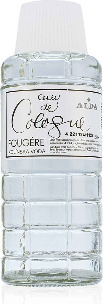 A clear product shot of a bottle of Alpa Eau de Cologne Fougére.