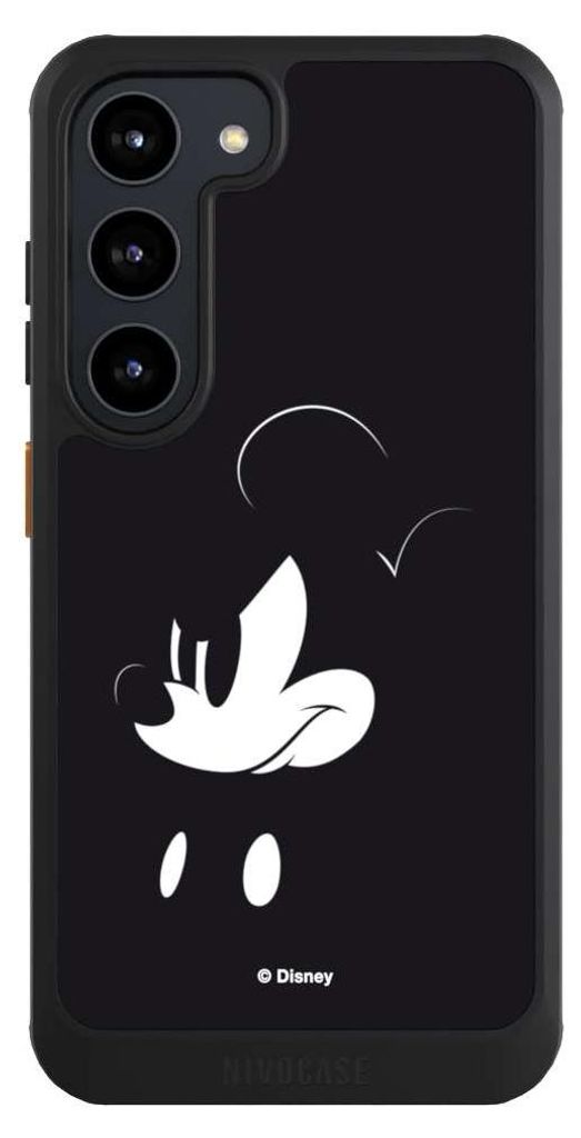 NIVOCASE Hülle für Samsung Galaxy S23 Handyhülle NIVOcore Case Schwarz Disney Mickey Mouse Offizielles Lizenzprodukt