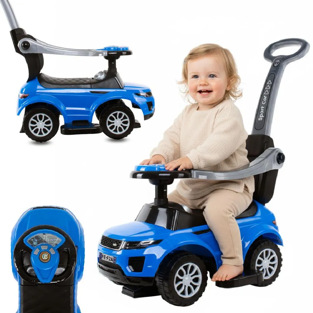 Jouet à glisser pour apprendre à marcher - Porteur Sport Car SUV bleu