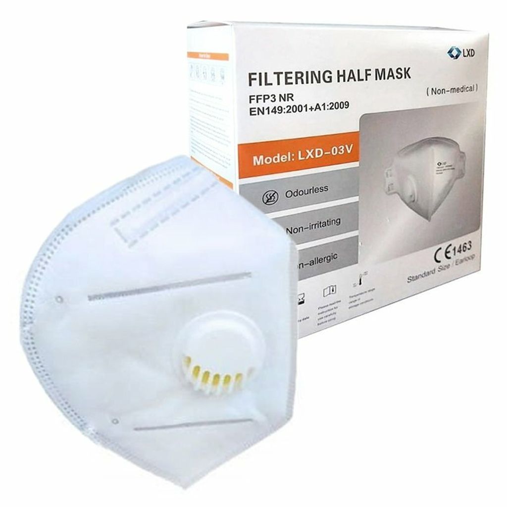 FFP3 LXD-03V, Filtrierende Fünfschicht-Halbmaske mit Ventil, 1 St