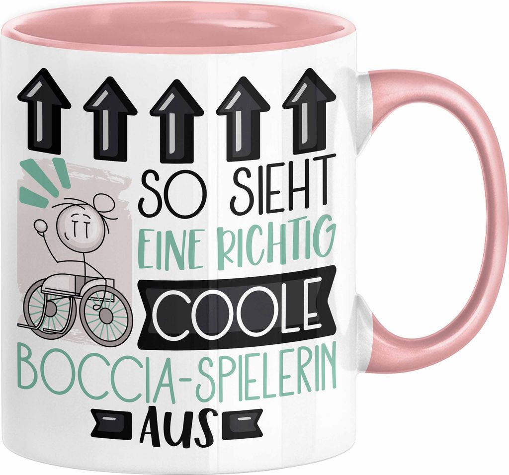 Boccia-Spielerin Geschenk Tasse Geschenkidee für Boccia-Spielerin Geburtstag Weihnachten Spruch So Sieht Eine Richtig Coole Boccia-Spielerin Aus K...