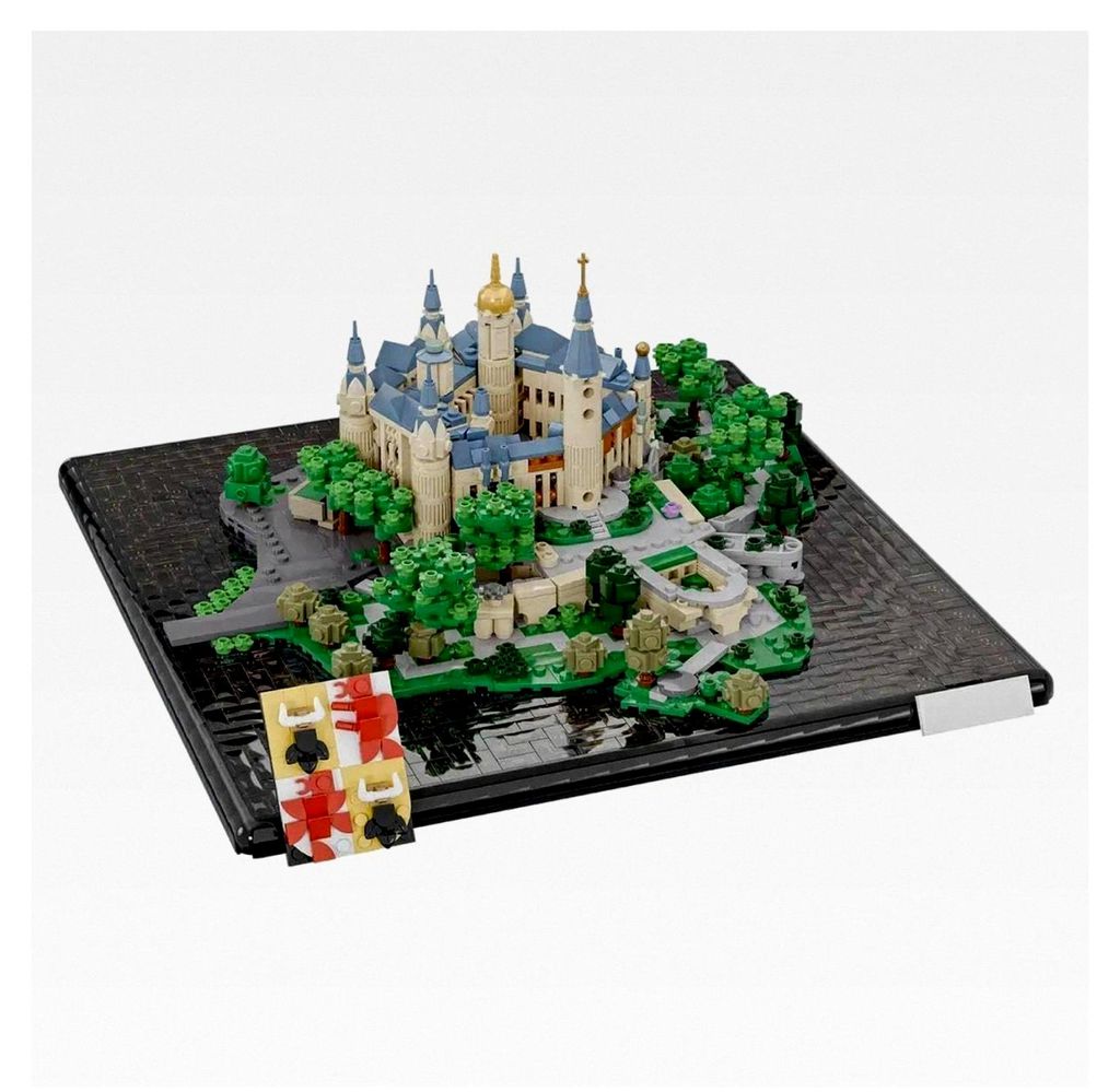 Schweriner Schloss – Klemmbausteine Schloss-Set, 2012 Teile, Geschenk für Architektur- und Mittelalter-Fans, Standardsteine, Bausteine der Pro-S...