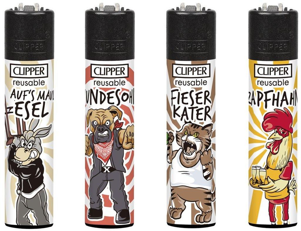 Clipper Feuerzeug 4er Set Stadtasikanten Produktbild 
