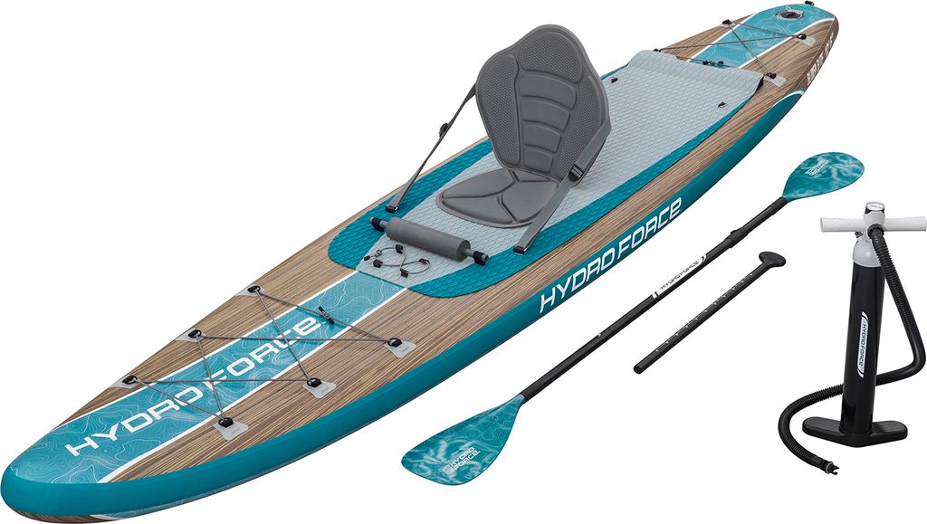 Bestway Hydro Force SUP Touring Board-Set Glider Elite mit Sitz 381 x 79 x 15 cm