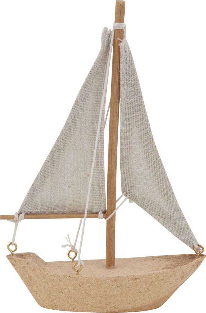 VBS Holzsegelboot Bao 11x16x2 cm Miniaturmodell Bastelbedarf Dekoration